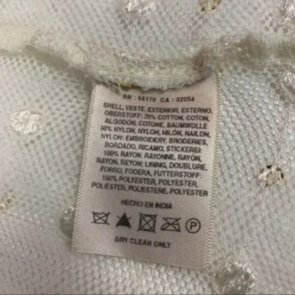 LEIFNOTES Net Dot & Gleam Sequin mesh asymmetrical short sleeve Dress size 4 - Picture 12 of 15